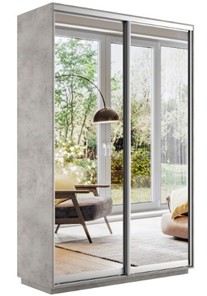 Шкаф 2-дверный Экспресс (2 зеркала) 1400x450x2400, бетон в Твери