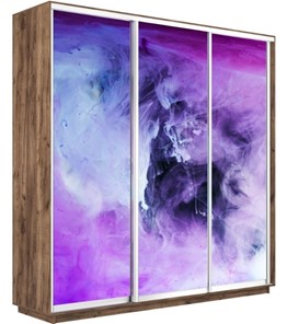 Шкаф Экспресс 2400х600х2200, Фиолетовый дым/дуб табачный в Твери - предосмотр