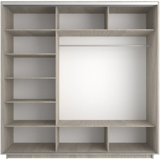 Шкаф 3-дверный Экспресс (Комби) 2400х600х2400, шимо светлый в Твери - изображение 1