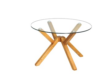 Стеклянный столик Берген-2, натуральный массив в Твери