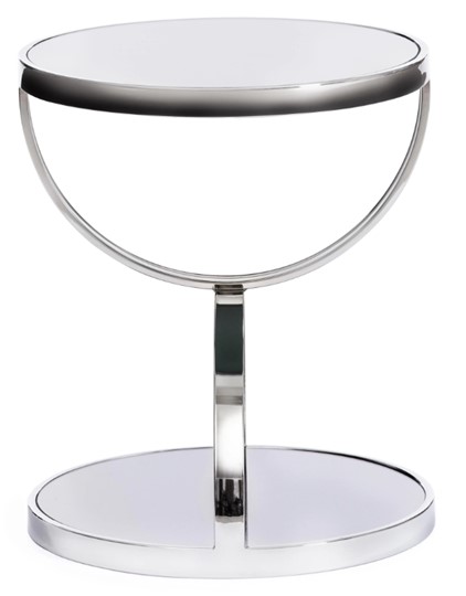 Кофейный столик GROTTO (mod. 9157) металл/дымчатое стекло, 42х42х50, хром в Твери - изображение 1
