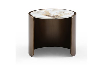 Круглый столик ET3095CI (D40) белая керамика /бронзовый в Твери