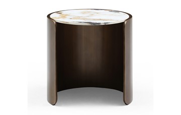 Круглый столик ET3095CI (D45) белая керамика /бронзовый в Твери