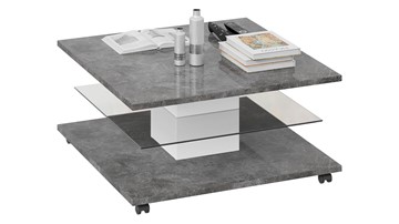 Журнальный стол Diamond тип 1 (Белый/Ателье темный глянец) в Твери