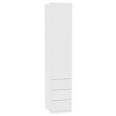 Распашной шкаф Риал (H11) 230х45х45 PUSH to OPEN, Белый в Твери - изображение