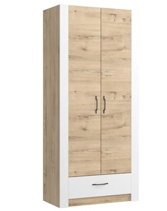 Шкаф гардеробный Ева 5 М1 дуб ирландский/белый матовый в Твери - изображение