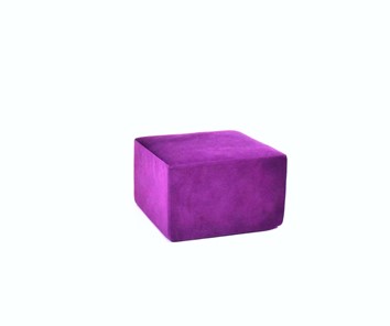 Пуф бескаркасный Тетрис 50х50, фиолетовый в Твери