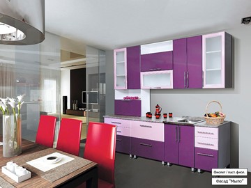 Гарнитур на кухню Мыло 224 2600, цвет Фиолет/Пастель фиолет в Твери