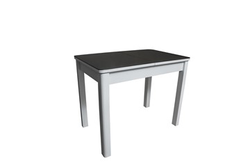 Кухонный стол раскладной Айсберг-2СТ белое/черное/прямые массив в Твери - предосмотр