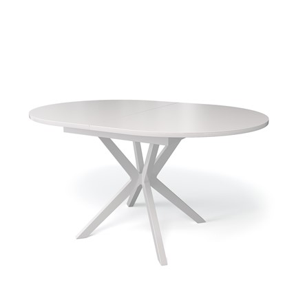 Кухонный стол раскладной Kenner B1300 (Белый/Стекло белое сатин) в Твери - изображение
