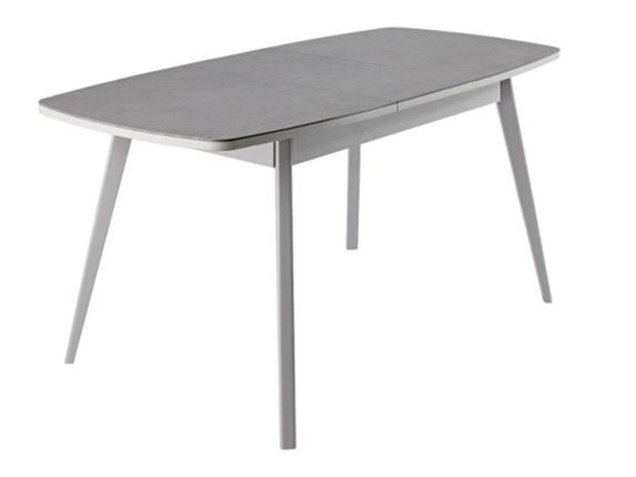 Кухонный стол раздвижной Артктур, Керамика, grigio серый, 51 диагональные массив серый в Твери - изображение