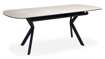 Кухонный стол раскладной Шамони 3CX 180х95 (Oxide Avorio/Графит) в Твери - предосмотр 1