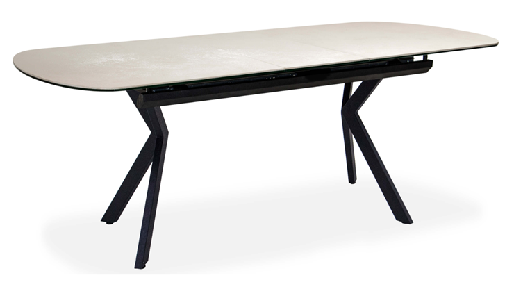 Кухонный стол раскладной Шамони 3CX 180х95 (Oxide Avorio/Графит) в Твери - изображение 1