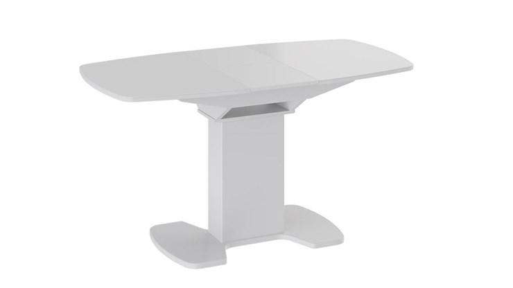 Раздвижной стол Портофино (СМ(ТД)-105.01.11(1)), цвет  Белый глянец/Стекло белое в Твери - изображение 2