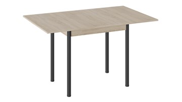 Кухонный стол раздвижной Родос тип 2 с опорой d40 (Черный муар/Дуб Сонома) в Твери - предосмотр 1