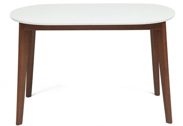 Кухонный стол раздвижной BOSCO (Боско) бук/мдф 120+30x80x75 Белый/Коричневый арт.11258 в Твери