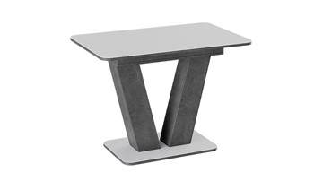 Обеденный раздвижной стол Чинзано тип 1 (Моод темный/стекло белое матовое) в Твери