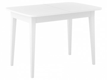 Кухонный раскладной стол Dikline M120 Белый/стекло белое сатин/ножки MM белые в Твери