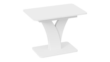 Стол раздвижной Люксембург тип 2 (Белый/Стекло белое матовое) в Твери