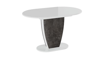 Кухонный стол раздвижной Монреаль тип 1 (Белый глянец/Моод темный) в Твери