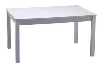 Кухонный раздвижной стол Нагано-2 стекло белое opti (хром-лак) в Твери - предосмотр