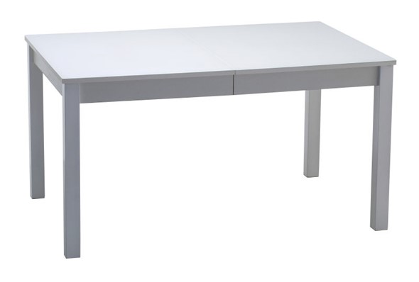 Кухонный раздвижной стол Нагано-2 стекло белое opti (хром-лак) в Твери - изображение