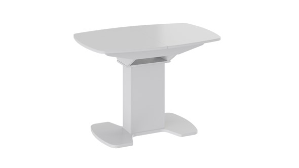 Раздвижной стол Портофино (СМ(ТД)-105.01.11(1)), цвет  Белый глянец/Стекло белое в Твери - изображение