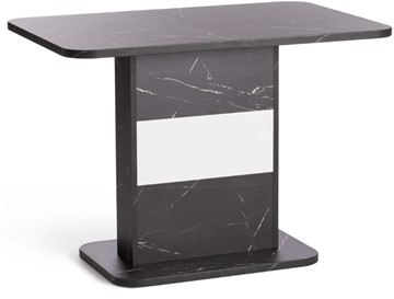 Кухонный стол раскладной SMART ЛДСП, 105-140x68,6x75 Мрамор Блэк Роял/Белый арт.19264 в Твери