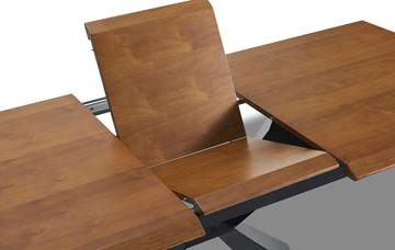 Раздвижной стол T1712A: орех 180 (WK-07)/черный (PC-02) в Твери - предосмотр 1