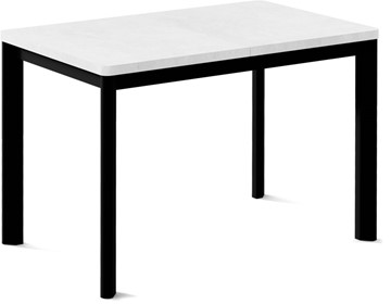 Кухонный раскладной стол Токио-1L (ноги металлические черные, белый цемент) в Твери - предосмотр