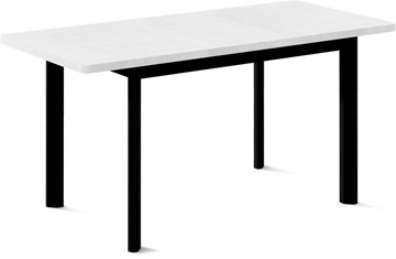 Раздвижной стол Токио-2L (ноги металлические черные, белый цемент) в Твери - предосмотр 1