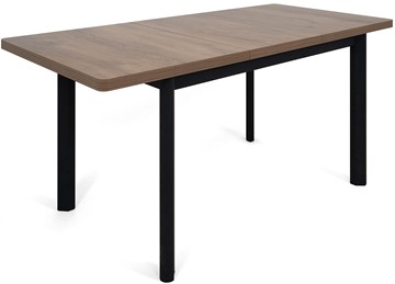 Кухонный стол раскладной Токио-2L (ноги металлические черные, дуб табако) в Твери - предосмотр 3