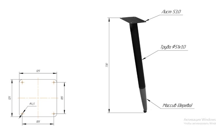 Стол на кухню SHT-TU12 (3 шт.)/ТT8 60/60 (черный/темный орех/прозрачный лак/коричневая сепия) в Твери - изображение 1