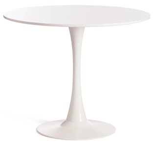 Кухонный обеденный стол TULIP (mod. 011) металл/мдф, 90х90х75 белый арт.14105 в Твери