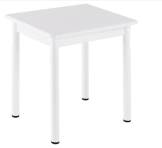 Кухонный пристенный стол НСПА-02 МДФ, белый МДФ/белое дерево/36 прямые трубки белый в Твери