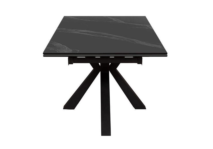 Стол раздвижной DikLine SFE160 Керамика Черный мрамор/подстолье черное/опоры черные (2 уп.) в Твери - изображение 3