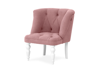 Мягкое кресло Бриджит розовый ножки белые в Твери