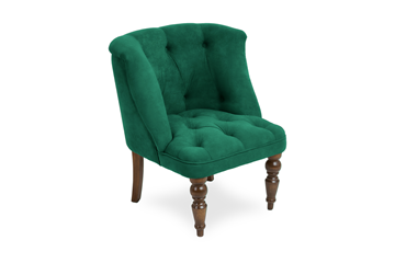 Мягкое кресло Бриджит зеленый ножки коричневые в Твери