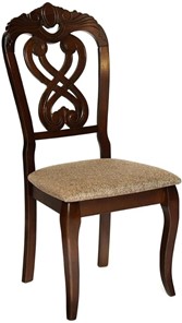 Обеденный стул Андромеда, дерево гевея 47х55х107 Cappuchino/ткань коричневая S 168-7 (2 шт) арт.12895 в Твери
