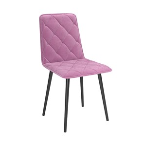 Обеденный стул Антика, велюр тенерифе розовый/Цвет металл черный в Твери