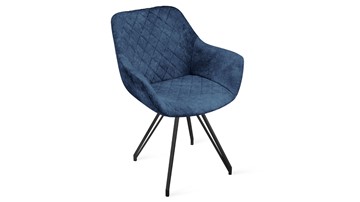 Кухонный стул Дастин К4 (Черный муар/Микровелюр Wellmart Blue) в Твери
