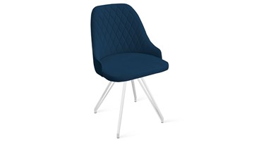 Обеденный стул Гранд К4 (Белый матовый/Велюр Confetti Blue) в Твери