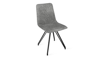 Кухонный стул Хьюго К4 (Черный муар/Микровелюр Wellmart Silver) в Твери
