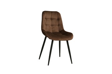 Обеденный стул Кварта, велюр тенерифе шоколад/металл черный в Твери