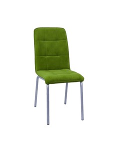 Обеденный стул Премьер  квадрат зеленый С166 (под хром) в Твери