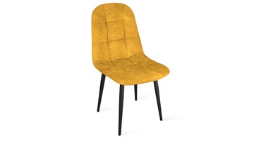 Кухонный стул Райс К1С (Черный муар/Микровелюр Wellmart Yellow) в Твери