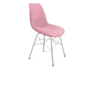 Обеденный стул SHT-ST29-С22 / SHT-S107 (розовый зефир/хром лак) в Твери