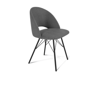 Обеденный стул SHT-ST34 / SHT-S37 (платиново-серый/черный муар) в Твери