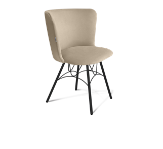 Обеденный стул SHT-ST36 / SHT-S100 (ванильный крем/черный муар) в Твери