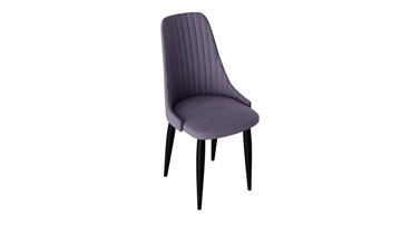 Обеденный стул Франк (конус) исп2 (Черный матовый/Микровелюр Фиолетовый) в Твери